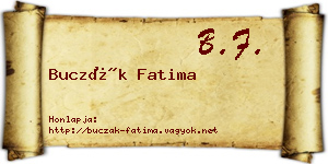 Buczák Fatima névjegykártya
